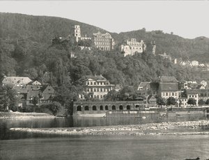 Zamek, Heidelberg, Niemcy, 1895. autorstwa W and S Ltd