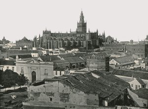 Katedra, Sewilla, Hiszpania, 1895. autorstwa W and S Ltd