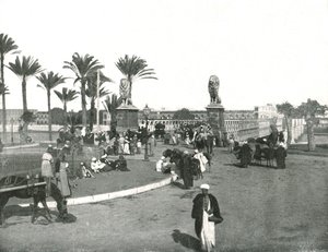 Most Kasr-el-nil, Kair, Egipt, 1895.