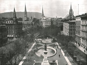Victoria Square, Montreal, Kanada, 1895.