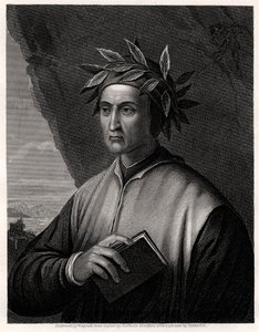 Dante Alighieri, włoski poeta, XIX wiek. autorstwa Wagstaff
