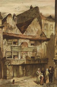 Dom Nell Gwynne, Drury Lane, Strand (chromolitho)