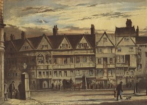 Old Houses, Holborn Bars (chromolito)
