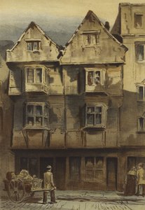 Old Houses, Wych Street, koniec Drury Lane (chromolit)