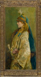 Portret Sarah Bernhardt jako Roxanny w „Adrienne Lecouvreur” autorstwa Robertsona, Walforda Grahama (1867-1948). Olej na płótnie, format : 122x61 autorstwa Walford Graham Robertson