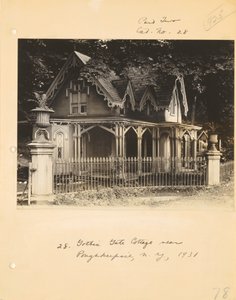 [Gotycka chata w pobliżu Poughkeepsie w stanie Nowy Jork]. autorstwa Walker Evans