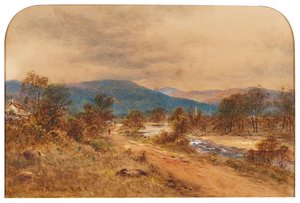 Droga do Glen Cluny, Braemar - 1876 (akwarela)