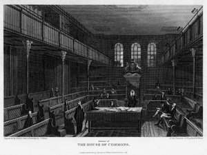 Izba Izby Gmin, Westminster, Londyn, 1815. autorstwa Wallis