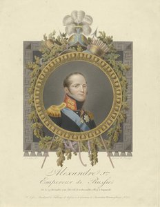 Portret cesarza Aleksandra I 1777-1825, 1825 autorstwa Walraad Nieuwhoff