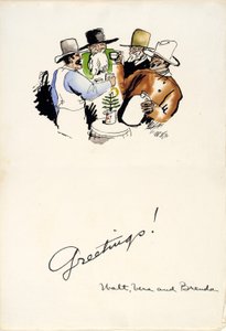 Życzenia świąteczne 1931 autorstwa Walt Kuhn