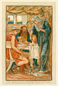 Nieznajomi bawią się (kolorowa litografia)