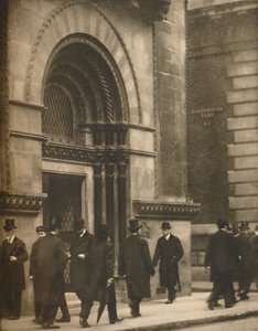 Spojrzenie na Lothbury w południe w dzień roboczy, c1935.