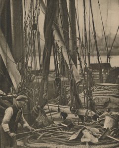 U stóp masztu na barce po Tamizie, ok. 1935.