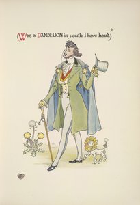 Mniszek lekarski. Dobrze ubrany młody człowiek autorstwa Walter Crane