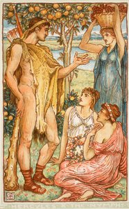 Herkules i nimfy, ilustracja z „Cudownej książki dla dziewcząt i chłopców” Nathaniela Hawthorne