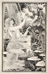 Jestem tu, najdroższy maluchu - jestem twoją własną matką chrzestną", powiedziała Nix-lady, ilustracja z "Mrs Burton Harrison