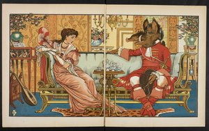 Ilustracja do Pięknej i Bestii. autorstwa Walter Crane