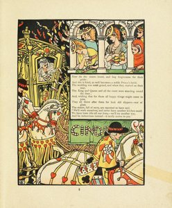 Ilustracja do bajki Kopciuszek autorstwa Walter Crane