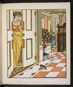 Ilustracja do żabiego księcia. autorstwa Walter Crane