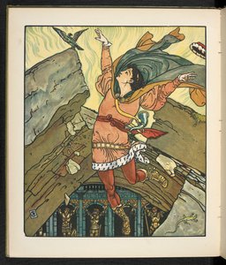Ilustracja do opowiadania, Księżniczka Belle étoile. autorstwa Walter Crane