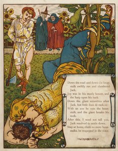 Jack i łodyga fasoli (kolor lito) autorstwa Walter Crane