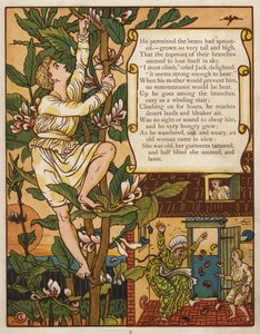 Jack i łodyga fasoli (kolor lito) autorstwa Walter Crane