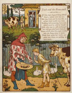 Jack i łodyga fasoli (kolor lito) autorstwa Walter Crane