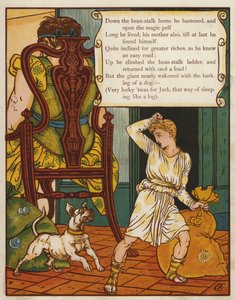 Jack i łodyga fasoli (kolor lito) autorstwa Walter Crane