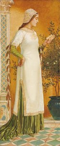 Laura czytanie, 1885 autorstwa Walter Crane