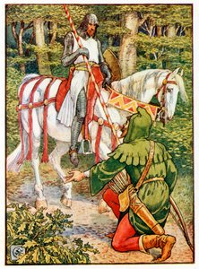 Lyttel Jan i Rycerz autorstwa Walter Crane