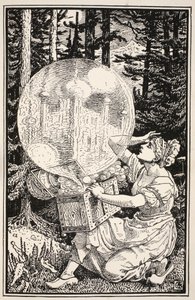 Wyskoczyła szklana kopuła jak bańka mydlana, unosząca się w powietrze, ilustracja z „Pani Burton Harrison