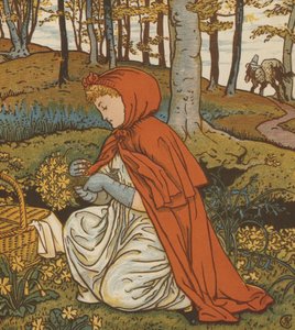 Czerwony Kapturek (kolor lito) autorstwa Walter Crane