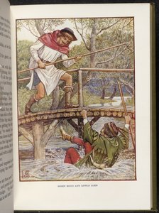 Robin Hood i Mały John autorstwa Walter Crane