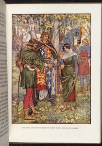 Robin Hood i Maid Marian autorstwa Walter Crane