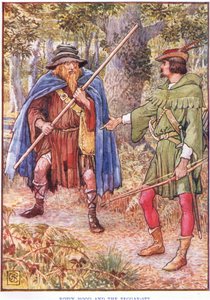 Robin Hood i żebrak, ok. 1920 autorstwa Walter Crane