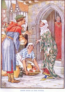 Robin Hood jako garncarz, ok. 1920 autorstwa Walter Crane