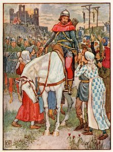 Chłopi dziękują Robin Hoodowi autorstwa Walter Crane