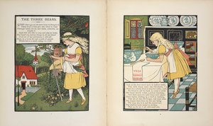 Silverlocks, postać z opowiadania „Trzy niedźwiedzie”. autorstwa Walter Crane