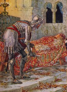 Sir Lancelot w Kaplicy Niebezpiecznej, 1911. autorstwa Walter Crane