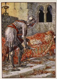 Sir Lancelot w Kaplicy Niebezpiecznej, z „Historii Rycerzy Okrągłego Stołu” Henry