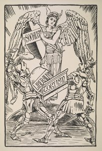 Socjalizm, liberalizm i torysizm, z karykatur dla sprawy autorstwa Walter Crane