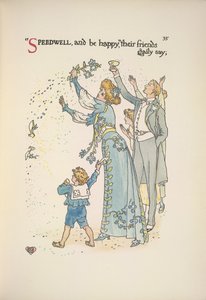 Przetacznik. Goście weselni rzucają konfetti autorstwa Walter Crane
