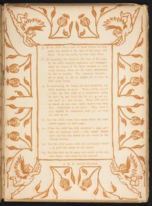 Tekst z kwiatowym zamówieniem. Złoty podkład. autorstwa Walter Crane