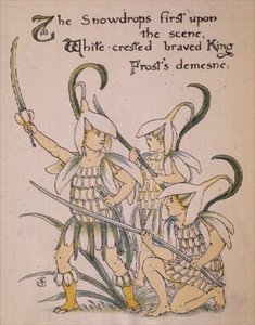 Przebiśnieg z „Uczty Flory” autorstwa Walter Crane