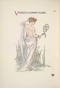 Lustro Wenus. Kobieta podziwiająca siebie w lustrze autorstwa Walter Crane