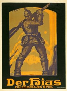 Plakat reklamujący sztukę The Hias, polową grę Heinricha Gilardone, opublikowaną w 1917 r.