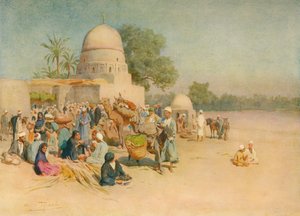 Targ na skraju pustyni, ok. 1905, 1912 autorstwa Walter Frederick Roofe Tyndale
