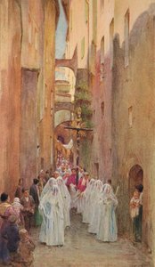 Procesja w San Remo, ok. 1910, 1912 autorstwa Walter Frederick Roofe Tyndale