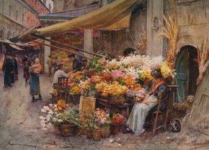 Stragan w Rialto, Wenecja, ok. 1900 1913 autorstwa Walter Frederick Roofe Tyndale