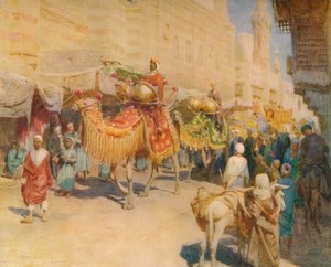 Arabska procesja ślubna, ok. 1905, 1912 r autorstwa Walter Frederick Roofe Tyndale